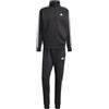 adidas Basic 3-Stripes Fleece Track Suit Tuta da allenamento, Nero, XS