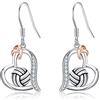 ONEFINITY Orecchini pendenti a forma di cuore in argento Sterling 925, a forma di pallavolo, gioielli da regalo per donne e ragazze, Argento sterling