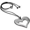 Vestopazzo Vlnet collana a filo con pendente cuore forato grande| alluminio 100% riciclato| lavorazione artigianale | AL04237