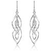 Diamond Treats Diamante Treats orecchini pendenti in argento Sterling 925. La spirale Twirling lunghi orecchini pendenti in argento Sterling con gancio fermatende sono il regalo perfetto per donne e Argento
