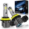SHINYY Lampadine H11 H8 H9 LED Fari, 2026 Nuovo CANbus Senza Errore 22000LM 6500K Bianco Lampade LED H11 Anabbaglianti Abbaglianti Fendinebbia per Auto Kit di Conversione, Sostituire per Alogene, 2PCS