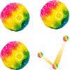 JDCMEI Space Bouncing Balls 3 Pezzi Astro Jump Ball Palla Spaziale Palline Spaziali con Rimbalzo Super Alto Multicolore Palla di Gomma Palline Rimbalzanti per Atleti, Bambini e Animale Domestico