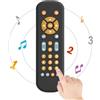 KOESMG Baby TV Telecomando con Luce e Suono, Giocattolo Educativo Precoce Musicale del Bambino con Inglese/Francese/Spagnolo, Regalo Giocattolo per 6 Mesi+