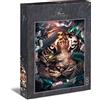 Ulmer Puzzleschmiede - Puzzle Capo Jewelry - Speciale puzzle di tigre da 1000 pezzi - Maestoso ritratto della tigre decorato con piume verdi - Raffinato puzzle per adulti