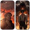 LYUBFDC 2 Confezioni Anime Custodia per iPhone 7 Plus/iPhone 8 Plus 5.5, Manga Attack on Titan Eren漫 Modello Disegno Protezione Della Lente Case Flessibile TPU Antiurto Cover Cartone Animato Compleanno