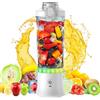 Cornesty 600 ml Mixer portatile per frullati e frullati mini frullatore frullato con 6 lame, mixaggio e impulso doppia modalità, ricaricabile tramite USB, per esterno, sport, casa, ufficio (bianco)