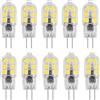 HUAMu Set di 10 lampadine LED G4 2 W equivalenti 20 W bianco freddo 6000 K 200lm G4 AC 220-240 V Lampadina LED G4 Non dimmerabile