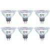 DiCUNO Lampadina dimmerabile GU5.3 LED, Bianco freddo 6000K, 6W sostituisce i faretti alogeni da 60W, 12V, 420LM, MR16, Faretto LED dimmerabile GU5.3, Angolo di apertura 40°, 6 Pezzi