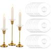 Glasseam Bobeche di Candele e Portacandele Trasparente, Set di 24 con Anello Unico per Candelabro, Per il Soggiorno