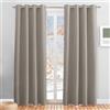 PONY DANCE Tende Oscuranti Termiche Isolanti per Interni Tende Soggiorno Moderne 2 Pezzi L 132 x A 210 cm Curtain Antifreddo Termica Camera da Letto con Anelli, Sabbia