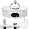 Aicharynic Supporto Girevole Elettrico, Espositore con Rotazione a 360 Gradi, Plastica, Bianco, Capacità di Carico Massima 5 kg