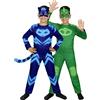 Funidelia | Costume di Gattoboy e Geco reversibile - Pj Masks per bambino Gufetta, Geco - Costume per Bambini e accessori per Feste, Carnevale e Halloween - Taglia 5-6 anni - Azzurro/Blu