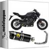 MOTOTOPGUN arrow 71930AKN + 71758KZ scarico completo omologato catalizzato thunder alluminio nero fondello carby compatibile con yamaha mt07 mt-07 2021 2022 2023 mototopgun