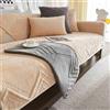 YWQJL Copridivano con Penisola,Copri Divano Angolare con Penisola A Destra Sinistra Braccioli, Antiscivolo Antimacchia Morbido Universale Copridivano Angolare,Beige-70x180cm