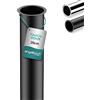 Engelbach® Tubo per sifone 200 mm - Estensione 1 1/4 x 32 mm - Compatibile con sifoni bagno - Versione colore Nero - Made in Germany