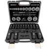 HASKYY Set di chiavi a impulsi da 16 pezzi I dadi esagonali 10-32 mm I Adattatore 1/2 Set di utensili per presa a percussione profonda