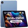 DOOGEE T20 Ultra Tablet 12 Pollici, 32GB RAM + 256GB ROM (2TB TF), 10800mAh, Helio G99 Octa-Core 2.2GHz Tablet Android 13, 2.4K Display, Tablet PC Dual SIM 4G LTE/5G WiFi/GMS/GPS/Widevine L1, Blu