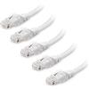 Cable Matters Confezione da 5, 10G Cavo Ethernet corto snagless Cat 6-30cm (Cavo Cat6, Cavo Cat 6) Bianco, 0,3 Metri