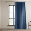 HPD Half Price Drapes Tende oscuranti in finto lino, per camera da letto, lunghe 248 cm (1 pannello), 100 x 96 cm, extra larghe, per soggiorno, decorazione per la casa, denim