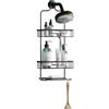 Zenna Home NeverRust - Portaoggetti da doccia con 2 ripiani e portasapone, in alluminio, bronzo, 2 ripiani