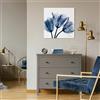 Empire Art Direct TMP-AK011A-2424 Quadro con tulipano blu effetto raggi X, su pannello in vetro temperato senza cornice, pronto da appendere, per soggiorno, camera da letto e ufficio, 61x61x0,5 cm