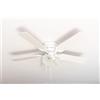 Pepeo Ventilatore a soffitto Kisa Deluxe da 105 cm bianco Ala bianca/acero con illuminazione e interruttore a tirare