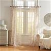 Elrene Floral Cottagecore - Tenda a pannello trasparente per finestra, misto lino, 132 x 213 cm (larghezza x lunghezza), confezione da 1