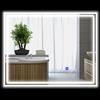 kleankin Specchio Bagno con Luce LED 3 Livelli Rettangolare, Antiappannamento e Interruttore Touch, 90x70cm|Aosom