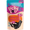 Lucky Lou Adult Cibo Umido per Gatti Adulti e Sterilizzati 16 bustine da 125 gr - 16x125 gr - Pollame e Anatra