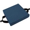 Waigg Kii Cuscini per sedie con fibbia antiscivolo, quadrati, per sedie da pranzo, sgabelli, per giardino/interni/casa/cucina (30 x 30 x 3 cm, blu navy)