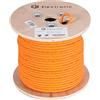 LW Electronic 50m Cavo Ethernet CAT 7A di Alta Qualità - Senza Alogeni - PoE - BauPVO - Cavo di Rete con Schermatura - S/FTP - PIMF - 1200 MHz - 4x2xAWG23 - LSZH - Cavo LAN, Cavo Dati, Cavo Arancione