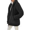 ABINGOO Giacca invernale da donna, con cappuccio, alla moda, calda, con chiusura lampo, in pile (Z-nero, 2XL), Z-nero