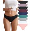 FINETOO 9er Pack Baumwolle Unterwäsche Damen Slip Baumwoll Frauen Set Confy Slips Soft Hipster Sexy Panties Unterhose Women Underwear Weich Unterhosen Sportgürtel Mehrpack S-XL