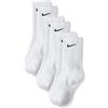 Nike Everyday Cush Crew 3pr, Calze Unisex adulto, Bianco (White/Black), 42-46 confezione da 3