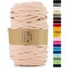 Netuno 1x corda macramè colorata salmone 9 mm 50 m corda in cotone anima in poliestere filo spago uncinetto ferri da maglia decorazioni cordoncino colorato cavo