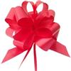 BOLIS 30 COCCARDE AUTOTIRANTI 3,0 CM MATRIMONIO AUTO CASA NOZZE BATTESIMO LAUREA COMUNIONE FIOCCO DIAM. 10 CM SVELTO STRIP (ROSSO)