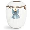 HAK Kähler Kähler Vaso H10,5 cm Hammershøi Natale fatto a mano con acquerello, bianco