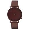 KOMONO Harlow Monochrome Burgundy Women's Japanese Quartz Analogue Watch with Leather Strap
