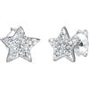 Elli - Orecchini da donna a forma di stella, con cristalli Swarovski, in argento Sterling 925