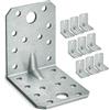 OMIDEAS 10 x Squadretta di Giunzione Angolare ( 70 x 70 x 55 x 2 ) Squadretta Rinforzata Zincate