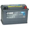 EXIDE BATTERIA PER AUTO 12V 105 AH POSITIVO A DX 850A SPUNTO EXIDE AUDI BMW EA1050