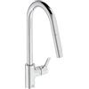 Ideal Standard - Gusto, Miscelatore monocomando per lavello da cucina, Bocca alta tubolare con doccetta orientabile ed estraibile a una funzione, Cromato