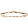 Fichera Preziosi Bracciale Tennis Donna in Oro Rosa 18 kt E Diamanti Naturali da 2,70 ct F Col...