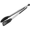 Fackelmann Pinza multiuso per barbecue e cucina - Pinza con cucchiaio e paletta a fessura, resistente al calore fino a 270° C - La pinza da cucina è adatta per pentole e padelle rivestite