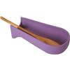 DRW Porta cucchiai da cucina in ceramica e silicone viola 28 x 10 x 7 cm