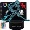 AIRUEEK Regalo de hockey per ragazzo-3D Luce Notturna Bambini-con 16 Cambi di Colore e Telecomando，Regali di Natale compleanno per bambin, ragazza, ragazzo, Decorazione per la camera dei bambini