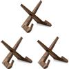 ANBOXIT Supporto Porta Piatti da Esposizione in Legno - 3 Pezzi Piedistallo Cavalletti in Legno, Porta Foto da Tavola, Supporto per Cornice - 16,6 cm
