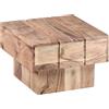 WOHNLING Tavolo Legno di Acacia tavolino 44 x 44 x 30 Centimetri tavolino Solido Un'Ampia Piazza cubo