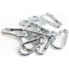 Chinchilla® Moschettone per vigili del fuoco | set di 10 60x6 mm | DIN 5299 inox | moschettone robusto, portachiavi | ideale per varie applicazioni | finitura galvanizzata