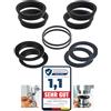 FEINER® | Set da 2 | 10 pezzi | Guarnizione per scarico lavabo - Set di guarnizioni per 1 1/4 pollici (32mm) | Guarnizioni per sifone per sifoni comuni | Sifone a bottiglia e design | 4x a cuneo, 4x
